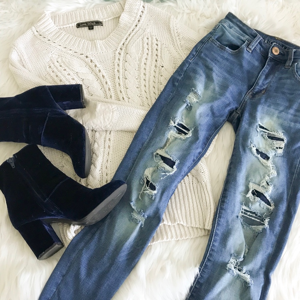 Cable knit sweater